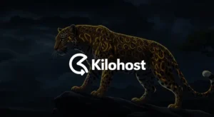 Afrofuturist anime leopard glowing with golden tribal patterns, symbol of Kilohost agility.